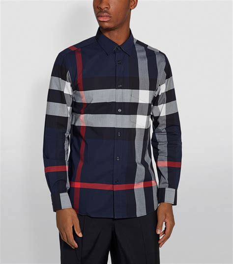 fake burberry check shirt mens|burberry check cotton poplin shirt.